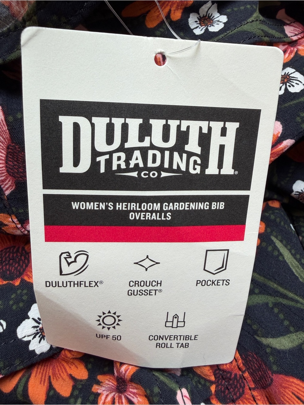 NWT Duluth Women's Heirloom Gardening Bib Overalls in Black Coneflower Small 29” - Picture 12 of 16
